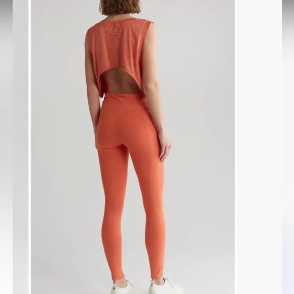 Free People Movement - Off To The Races Onesie - Size XS - Copper Orange - Picture 2 of 12